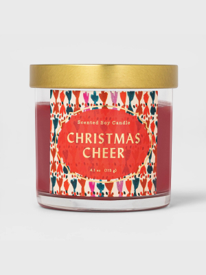 4.1oz Lidded Glass Jar Candle Christmas Cheer - Opalhouse™