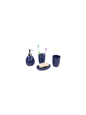 Home Basics 4 Piece Bath Accessory Set