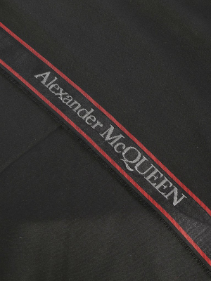 Alexander Mcqueen Logo Trim Scarf