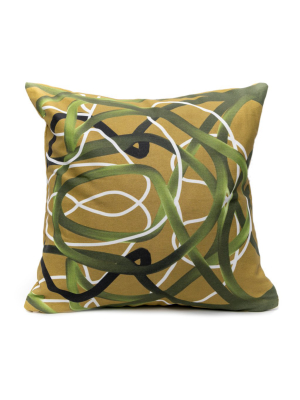 Olive Knots Throw Pillow