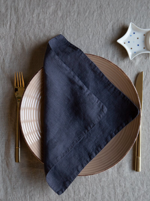 Graphite Linen Table Napkins