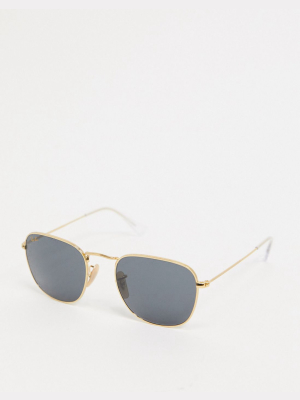 Ray-ban Metal Round Sunglasses In Gold Orb3857