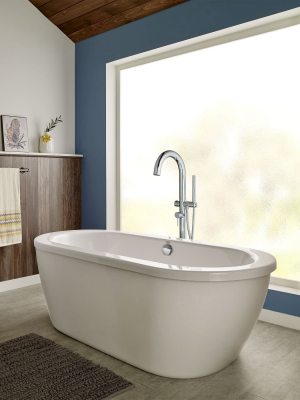 American Standard T064.951 Floor Mounted Tub Filler With Built-in Diverter - - Polished Chrome