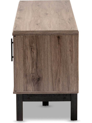 Ariel 2-door Tv Stand Oak/black