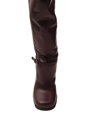 Miu Miu Block Heel Knee High Boots