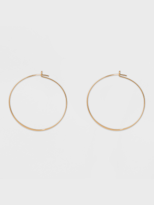 Thin Medium Hoop Earrings - A New Day™ Gold