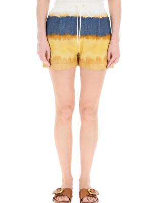 Alberta Ferretti Tie Dye Print Jersey Shorts