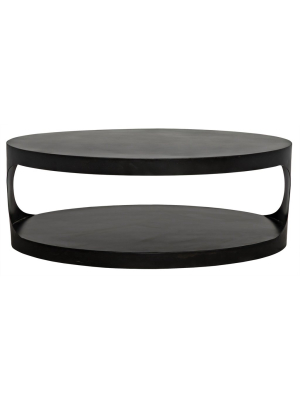 Noir Eclipse Oval Coffee Table