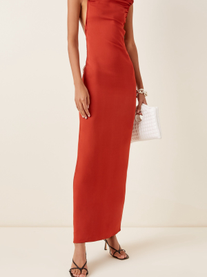 Yrjo Draped Stretch-jersey Maxi Dress