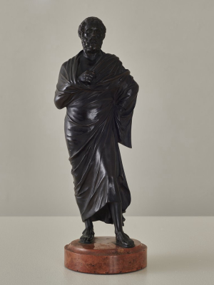 Grand Tour Bronze Figure Of Aristotle