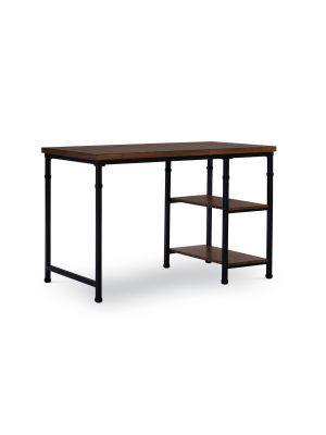 Austin 2 Shelf Desk Brown - Linon