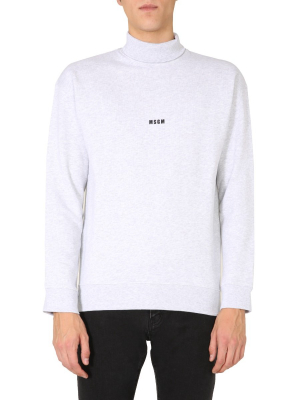 Msgm Micro Logo High-neck Sweatshirt