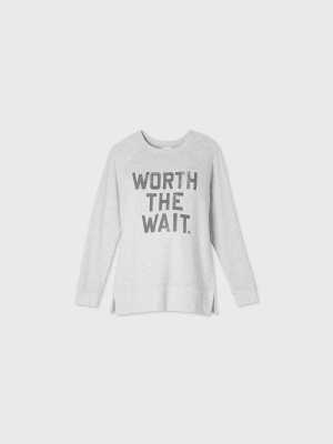 Maternity Worth The Wait Graphic Sweatshirt - Isabel Maternity By Ingrid & Isabel™ Gray