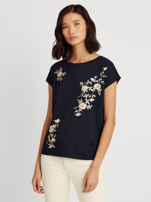 Floral Boatneck Tee