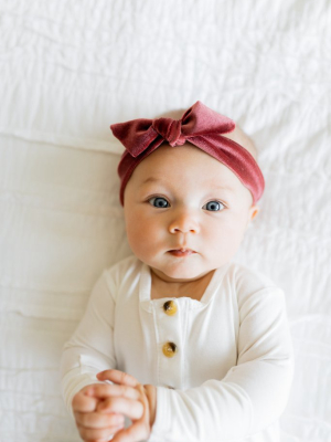 Velvet - Mint Skinny Knot Headband