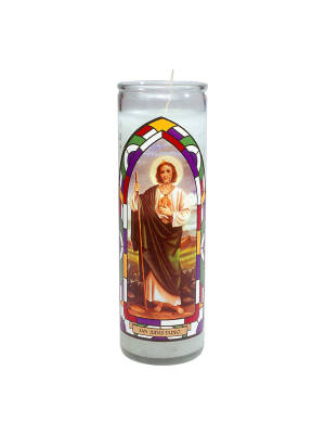 Jar Candle San Judas Tadeo White - Continental Candle
