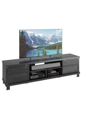 Holland Extra Wide Ravenwood Tv Component Bench Black 71" - Sonax