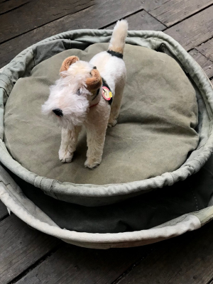 Vintage Tent Fabric Dog Bed