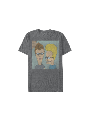 Men's Beavis And Butt-head Nerd Glasses T-shirt