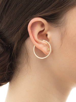 Oversized Diamond Ear Cuff - Gold (l)