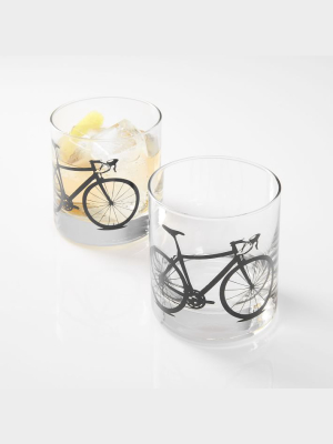 Vital Industries Charcoal Rocks Glass - Bicycle