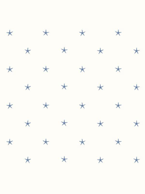 White Sands Blue Starfish Wallpaper From The Seaside Living Collection By Brewster Home Fashions