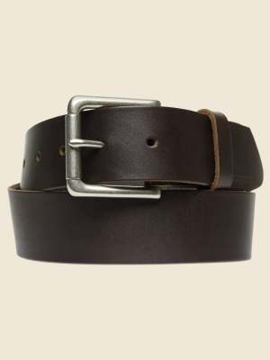 Nickel Roller Bar Belt - Brown