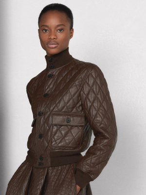 Francine Quilted Lambskin Coat