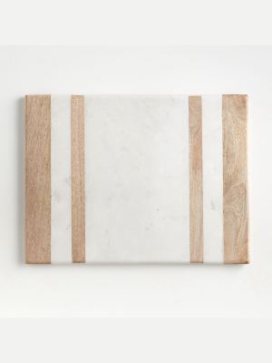 Wood/marble Inlay Serving Board