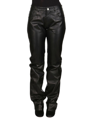 The Attico Straight-leg Leather Pants