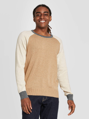 Men's Colorblock Regular Fit Crew Neck Sweater - Goodfellow & Co™ Brown