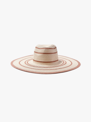 Striped Floppy Straw Hat