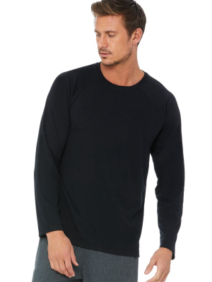 Triumph Long Sleeve Tee - Solid Black Triblend