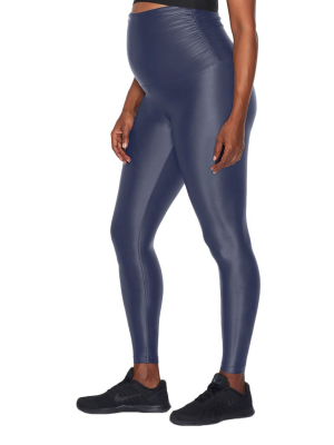 Lustrous Infinity Maternity Legging - Midnight Blue