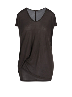 Rick Owens Draped Detailed T-shirt