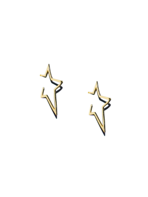 Sterling Star Mini Hoop Earring