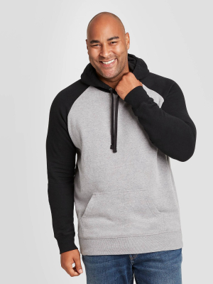 Men's Big & Tall Regular Fit Fleece Pullover Hoodie Sweatshirt - Goodfellow & Co™ Black