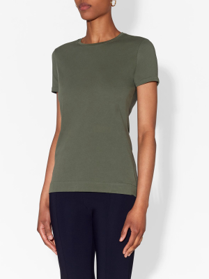 Short Sleeve Crewneck T-shirt In Pima Cotton