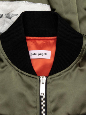 Palm Angels Vintage Logo Hunting Bomber - Military Green