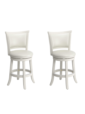 Set Of 2 Counter And Barstools White - Corliving