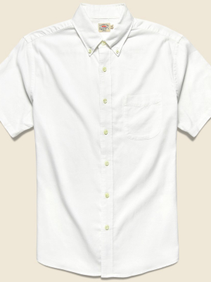 Stretch Oxford Shirt - White