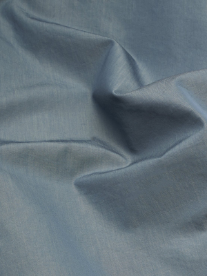 Yarn Dyed Two Tone Vintage Egyptian Cotton Bedding Col. Powder Blue / Nickel