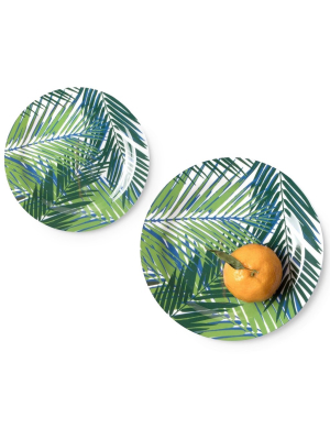 Blue Pheasant Kinsey Palm Leaf Dinnerware Set