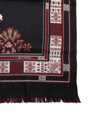 Etro Geometric Printed Fringed Scarf