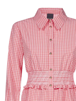 Pinko Peplum Waist Checked Shirt