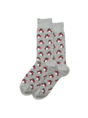 Men's Holiday Dog Crew Socks