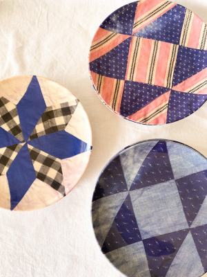 Quilt Pattern 10" Plates Blues