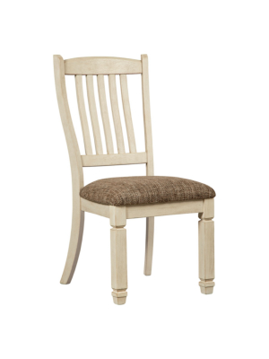 Set Of 2 Bolanburg Upholstered Dining Chair Beige/white - Signature Design By Ashley