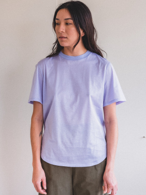 Essential Tee Shirt In Lilac Giza Jersey