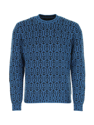 Prada Geometric Intarsia Knit Jumper